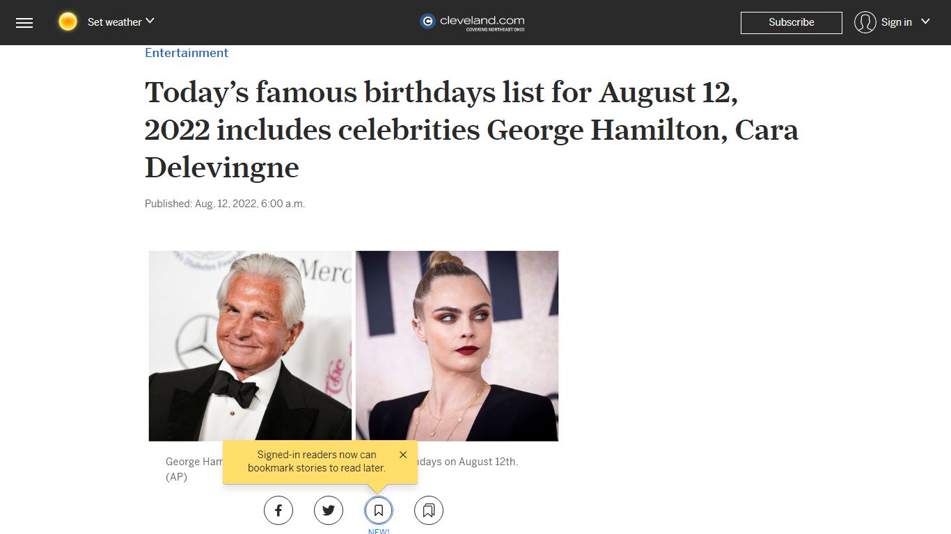 Today’s famous birthdays list for August 12, 2022 includes celebrities ...